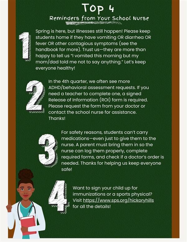 Reminders from Nurse to end the year Reminders from Nurse to end the year